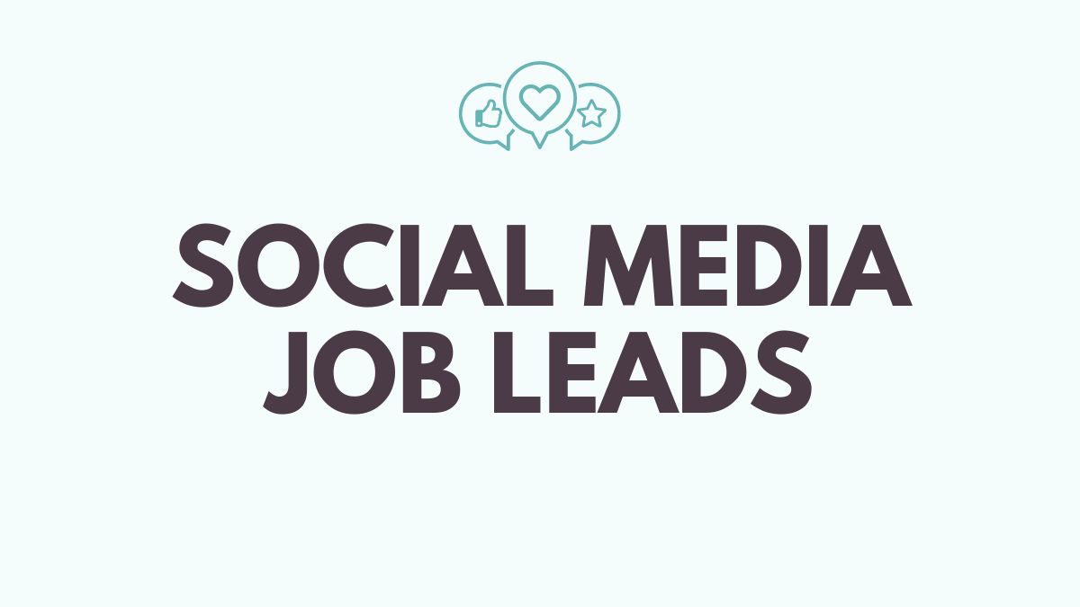 Social media job leads